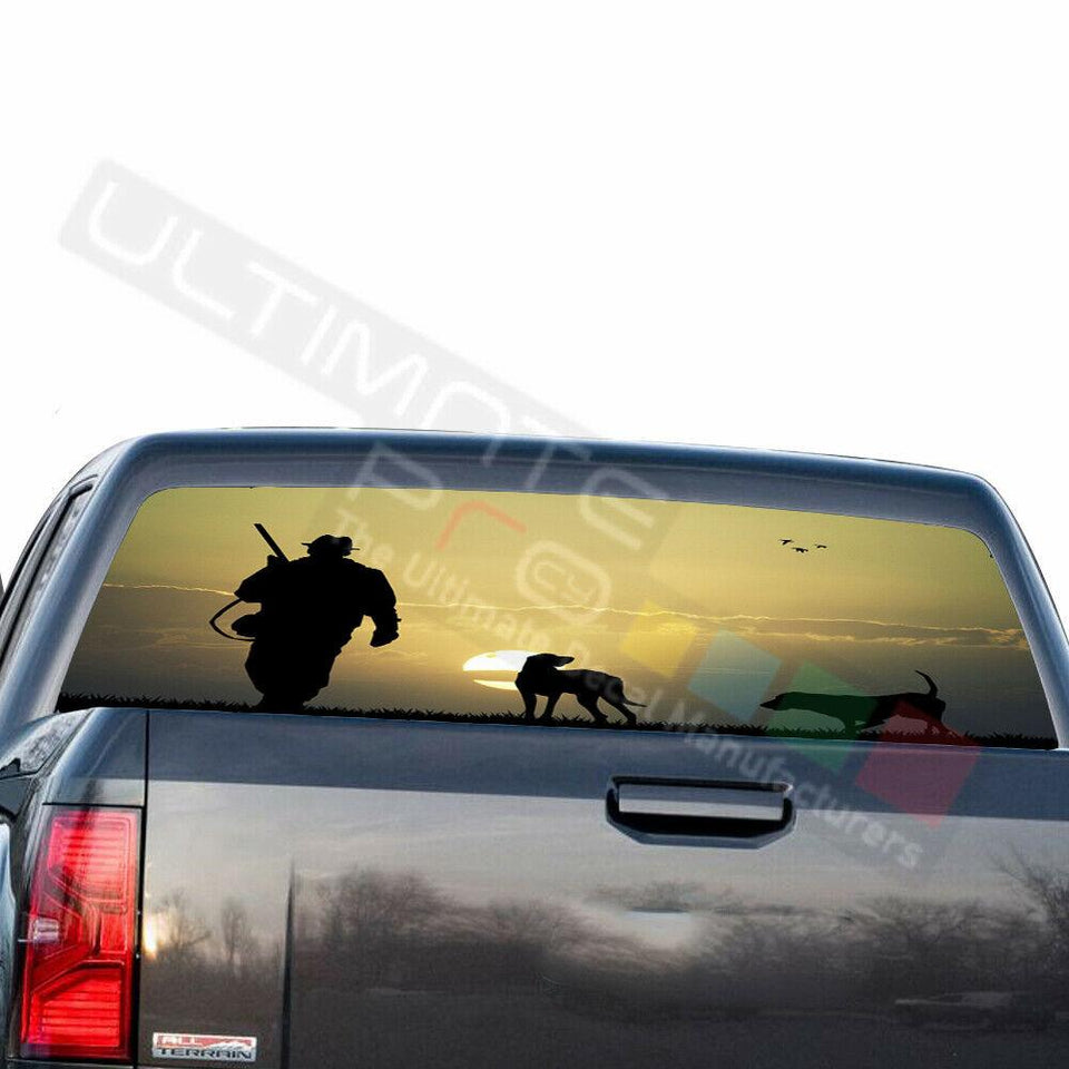 Camo Hunting Decals Rear Window See Thru Stickers Perforated for GMC Sierra 2018