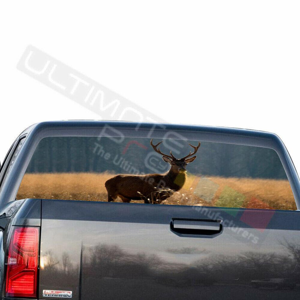 Camo Hunting Decals Rear Window See Thru Stickers Perforated for GMC Sierra 2018