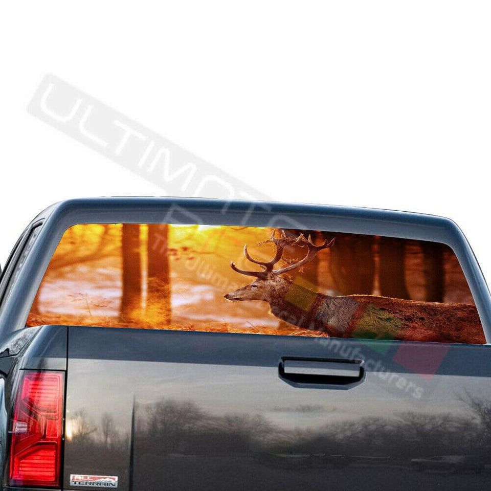 Camo Hunting Decals Rear Window See Thru Stickers Perforated for GMC Sierra 2018