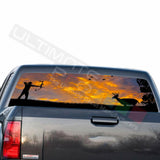 Camo Hunting Decals Rear Window See Thru Stickers Perforated for GMC Sierra 2018