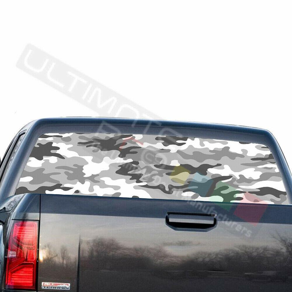 Camo Hunting Decals Rear Window See Thru Stickers Perforated for GMC Sierra 2018