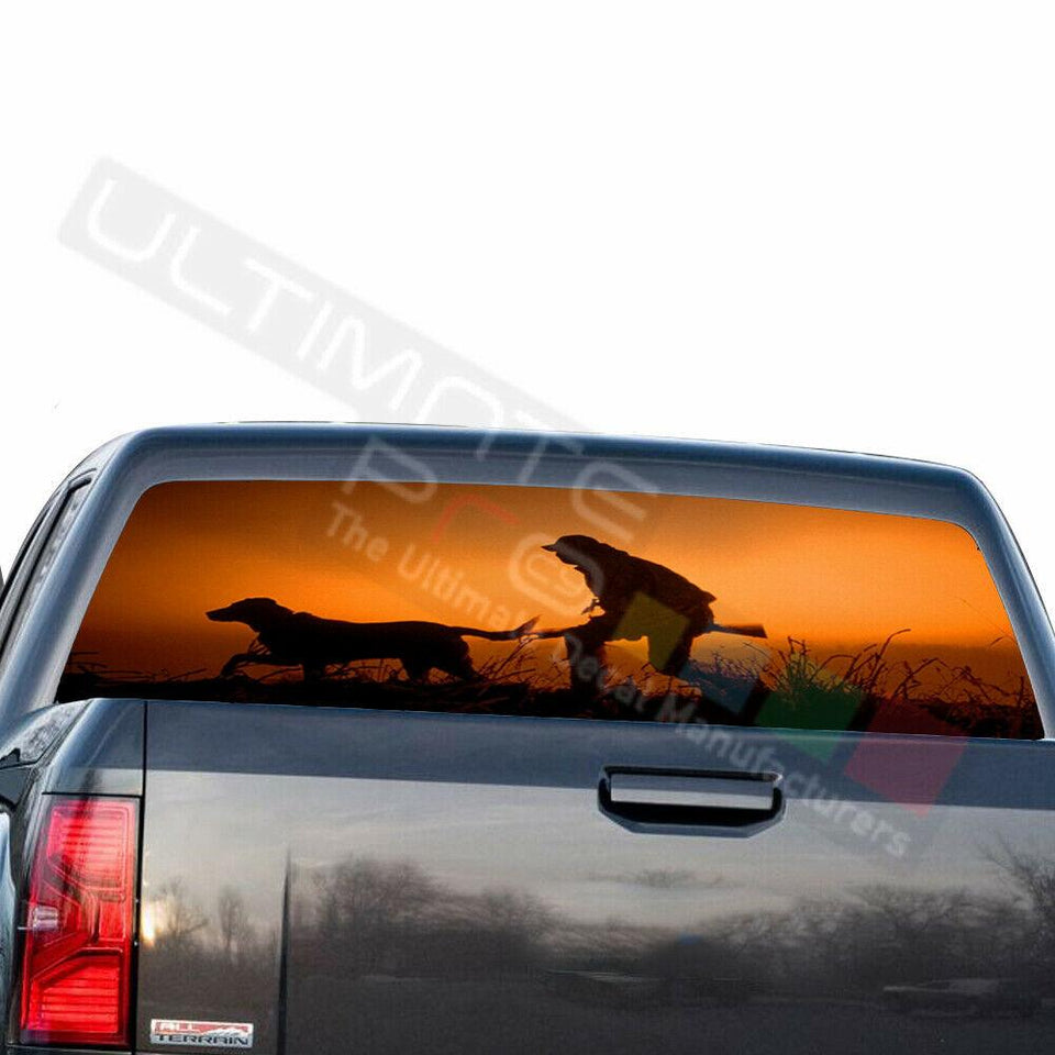 Camo Hunting Decals Rear Window See Thru Stickers Perforated for GMC Sierra 2018