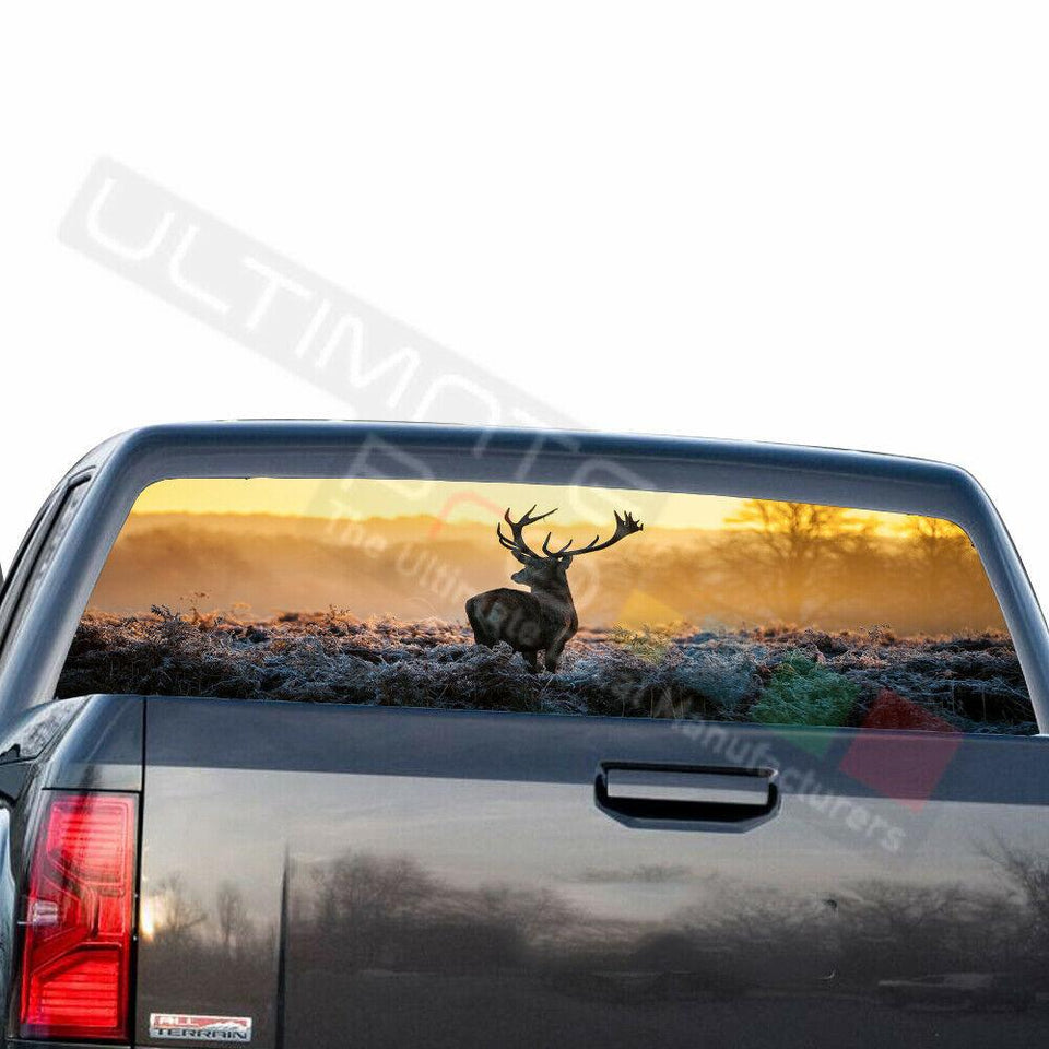 Camo Hunting Decals Rear Window See Thru Stickers Perforated for GMC Sierra 2018