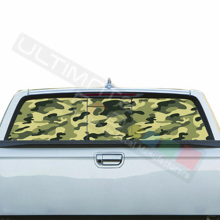 Camo Hunting Decals Rear Window See Thru Stickers Perforated for Honda Ridgeline