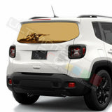 Camo Hunting Decals Rear Window See Thru Stickers Perforated for Jeep Renegade