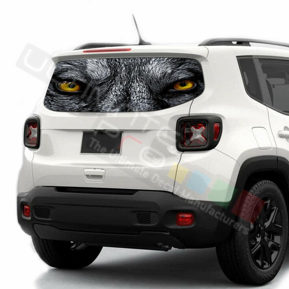 Camo Hunting Decals Rear Window See Thru Stickers Perforated for Jeep Renegade