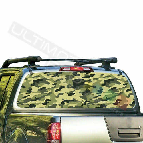 Camo Hunting Decals Window See Thru Stickers Perforated for Nissan Frontier 2018
