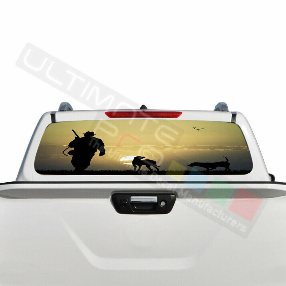 Camo Hunting Decals Window See Thru Stickers Perforated for Nissan Navara 2016