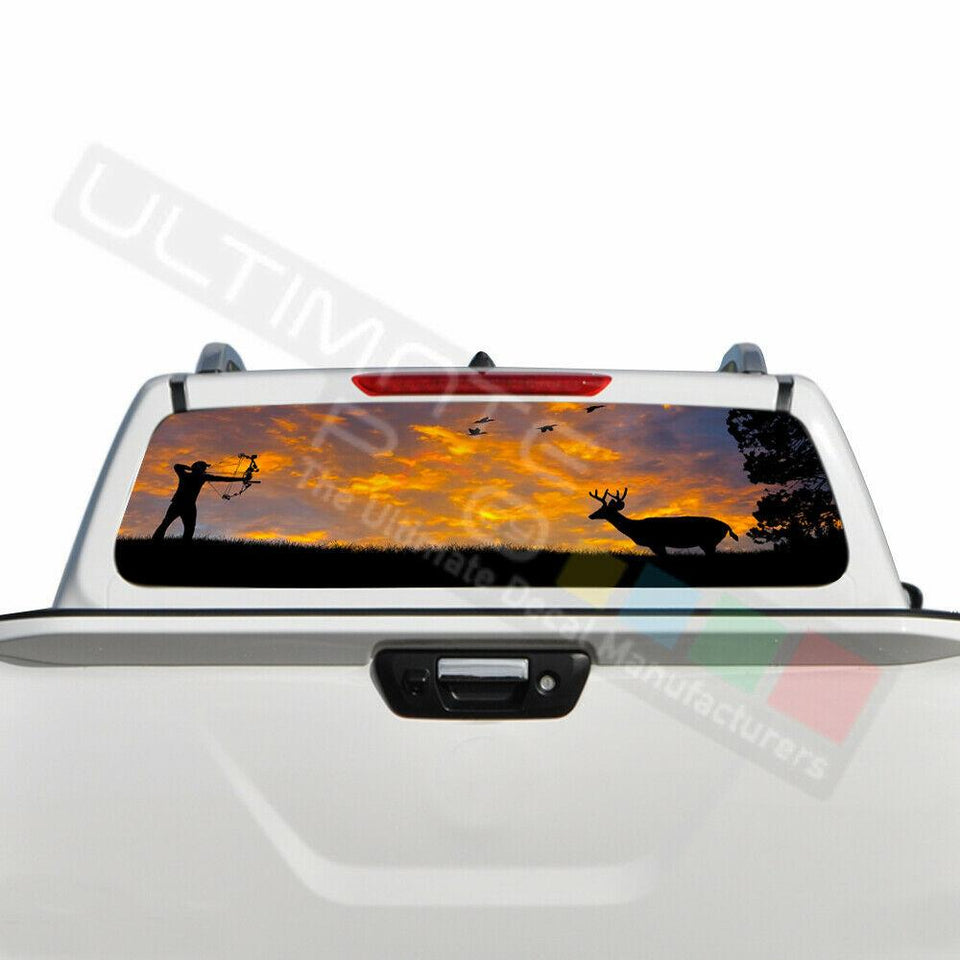 Camo Hunting Decals Window See Thru Stickers Perforated for Nissan Navara 2016