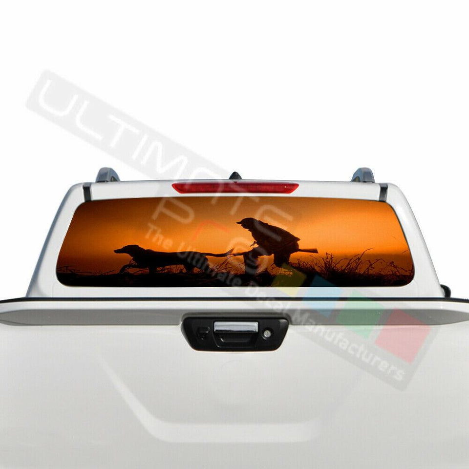 Camo Hunting Decals Window See Thru Stickers Perforated for Nissan Navara 2016