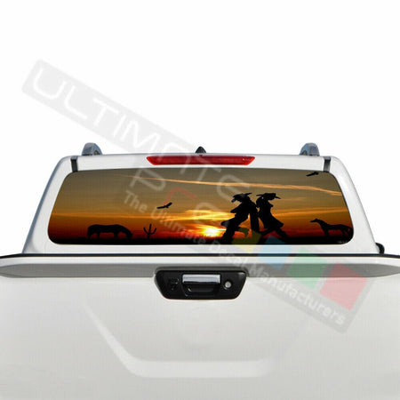 Camo Hunting Decals Window See Thru Stickers Perforated for Nissan Navara 2016