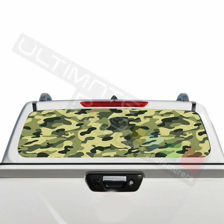 Camo Hunting Decals Window See Thru Stickers Perforated for Nissan Navara 2016