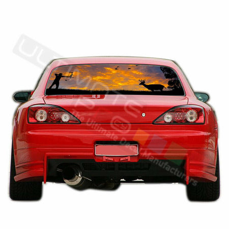 Camo Hunting Decals Window See Thru Stickers Perforated for Nissan Silvia 2018