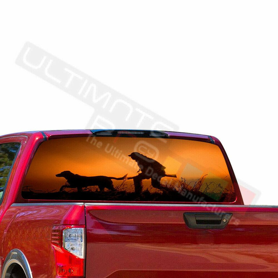 Camo Hunting Decals Window See Thru Stickers Perforated for Nissan Titan 2017