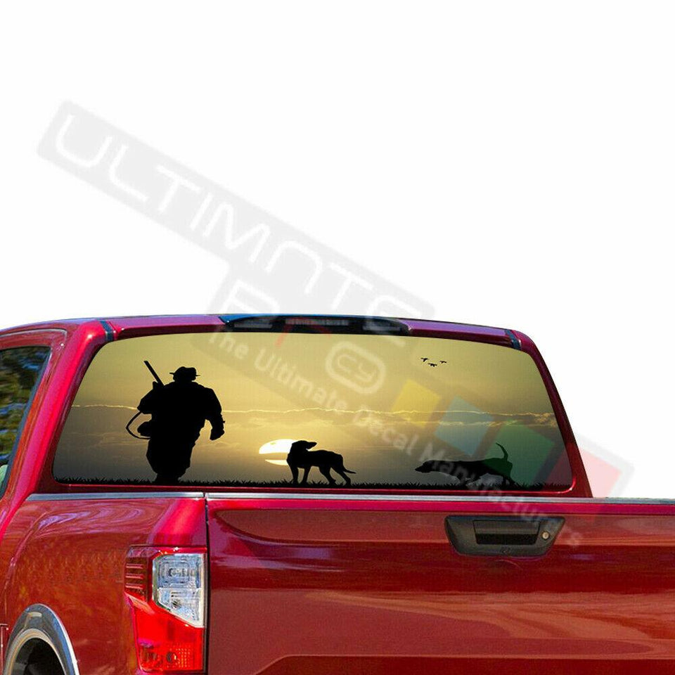 Camo Hunting Decals Window See Thru Stickers Perforated for Nissan Titan 2017