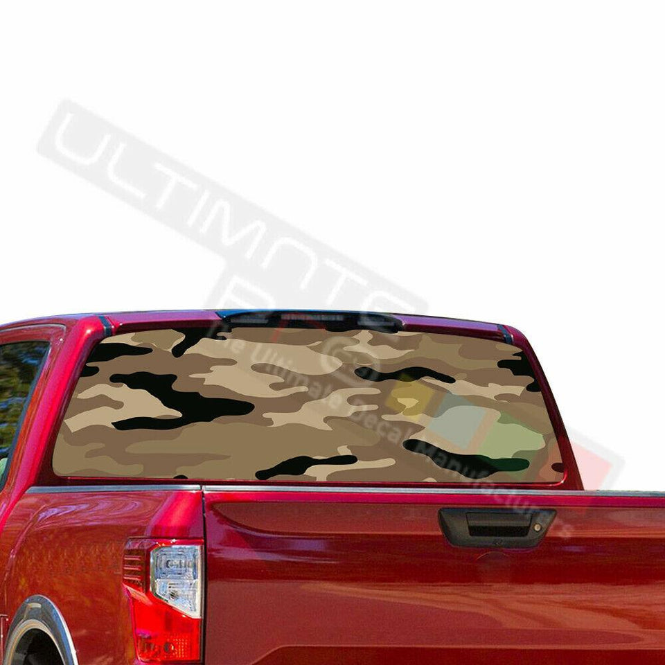 Camo Hunting Decals Window See Thru Stickers Perforated for Nissan Titan 2017