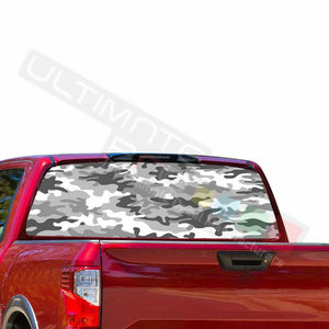 Camo Hunting Decals Window See Thru Stickers Perforated for Nissan Titan 2017