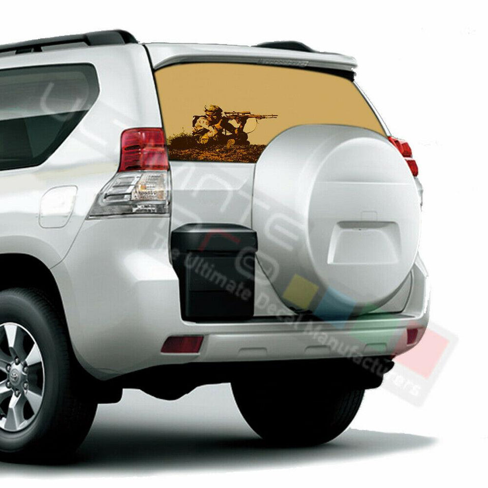 Camo Hunting Decals Window See Thru Stickers Perforated for Toyota Prado 2017