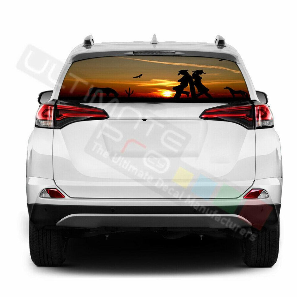 Camo Hunting Decals Window See Thru Stickers Perforated for Toyota RAV4 2018