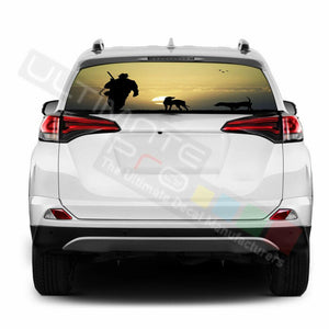 Camo Hunting Decals Window See Thru Stickers Perforated for Toyota RAV4 2018