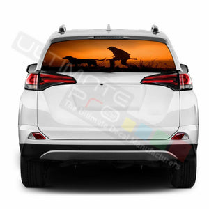 Camo Hunting Decals Window See Thru Stickers Perforated for Toyota RAV4 2018