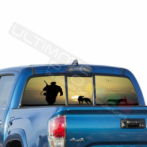 Camo Hunting Decals Window See Thru Stickers Perforated for Toyota Tacoma 2018