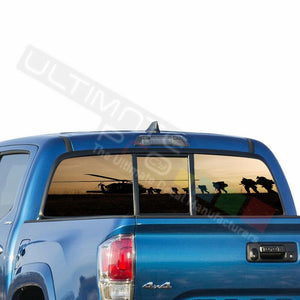 Camo Hunting Decals Window See Thru Stickers Perforated for Toyota Tacoma 2018