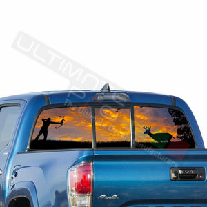 Camo Hunting Decals Window See Thru Stickers Perforated for Toyota Tacoma 2018