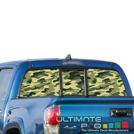 Camo Hunting Decals Window See Thru Stickers Perforated for Toyota Tacoma 2018