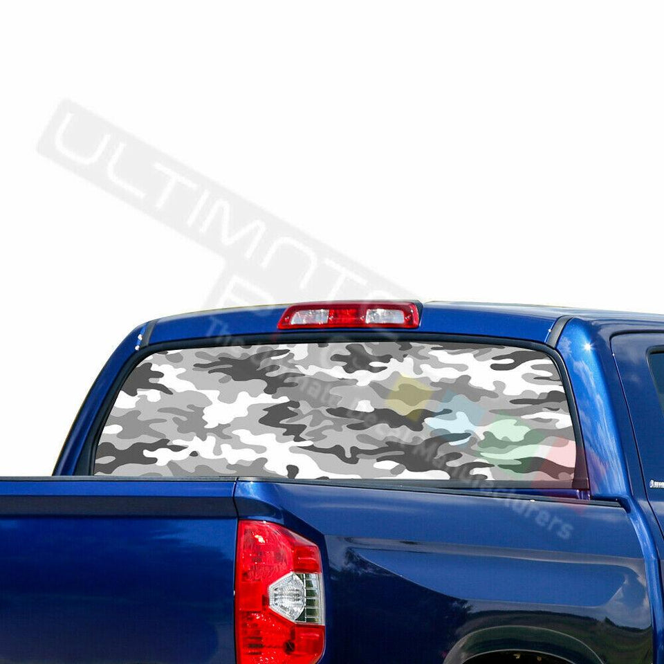 Camo Hunting Decals Window See Thru Stickers Perforated for Toyota Tundra 2016