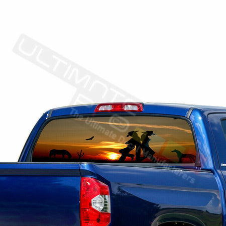 Camo Hunting Decals Window See Thru Stickers Perforated for Toyota Tundra 2016