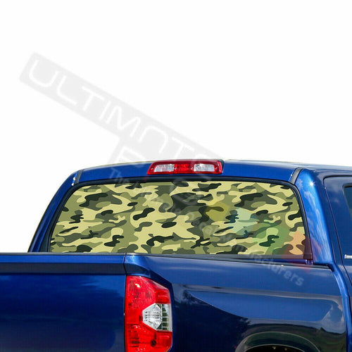 Camo Hunting Decals Window See Thru Stickers Perforated for Toyota Tundra 2016