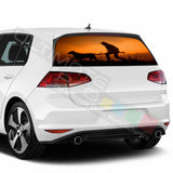 Camo Hunting Decals Window See Thru Stickers Perforated for Volkswagen Golf 2017