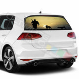 Camo Hunting Decals Window See Thru Stickers Perforated for Volkswagen Golf 2017