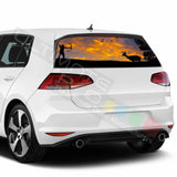 Camo Hunting Decals Window See Thru Stickers Perforated for Volkswagen Golf 2018