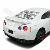 Camo Hunting Design Decals Window See Thru Stickers Perforated for Nissan GTR