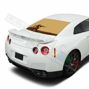 Camo Hunting Design Decals Window See Thru Stickers Perforated for Nissan GTR