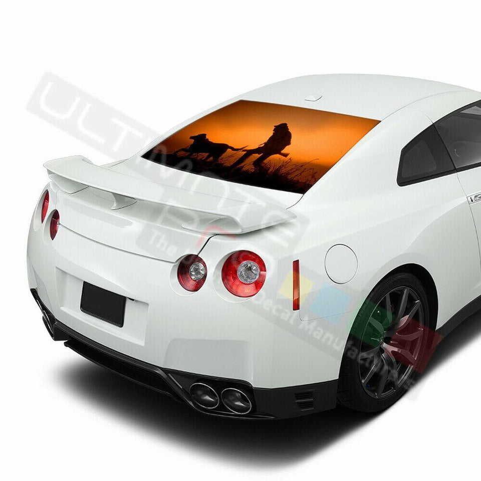 Camo Hunting Design Decals Window See Thru Stickers Perforated for Nissan GTR