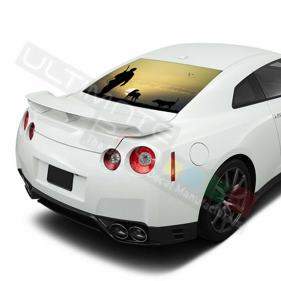 Camo Hunting Design Decals Window See Thru Stickers Perforated for Nissan GTR