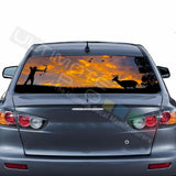 Camo Hunting Design Rear Window See Thru Stickers Perforated for Mitsubishin Evo