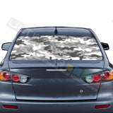 Camo Hunting Design Rear Window See Thru Stickers Perforated for Mitsubishin Evo