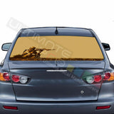 Camo Hunting Design Rear Window See Thru Stickers Perforated for Mitsubishin Evo