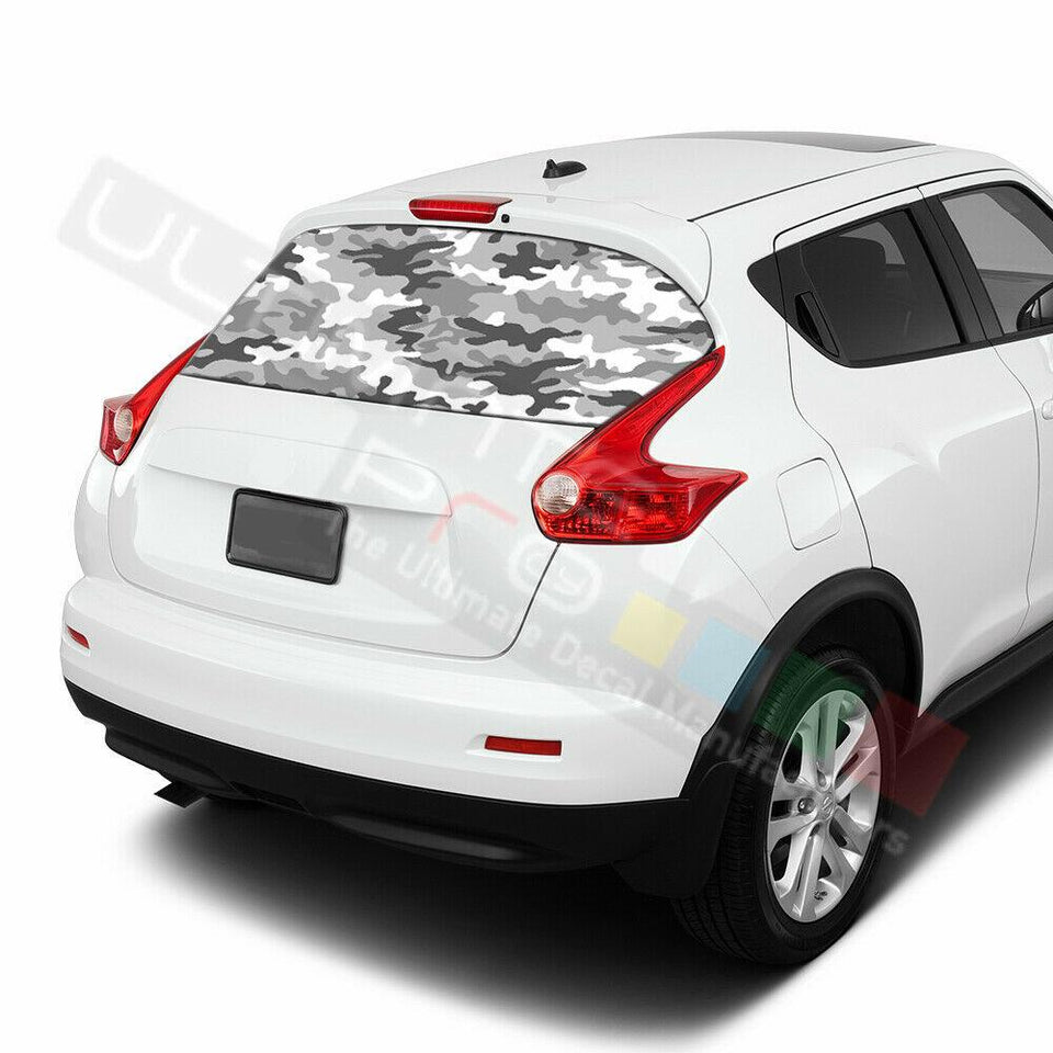 Camo Hunting Designs Decals Window See Thru Stickers Perforated for Nissan Juke