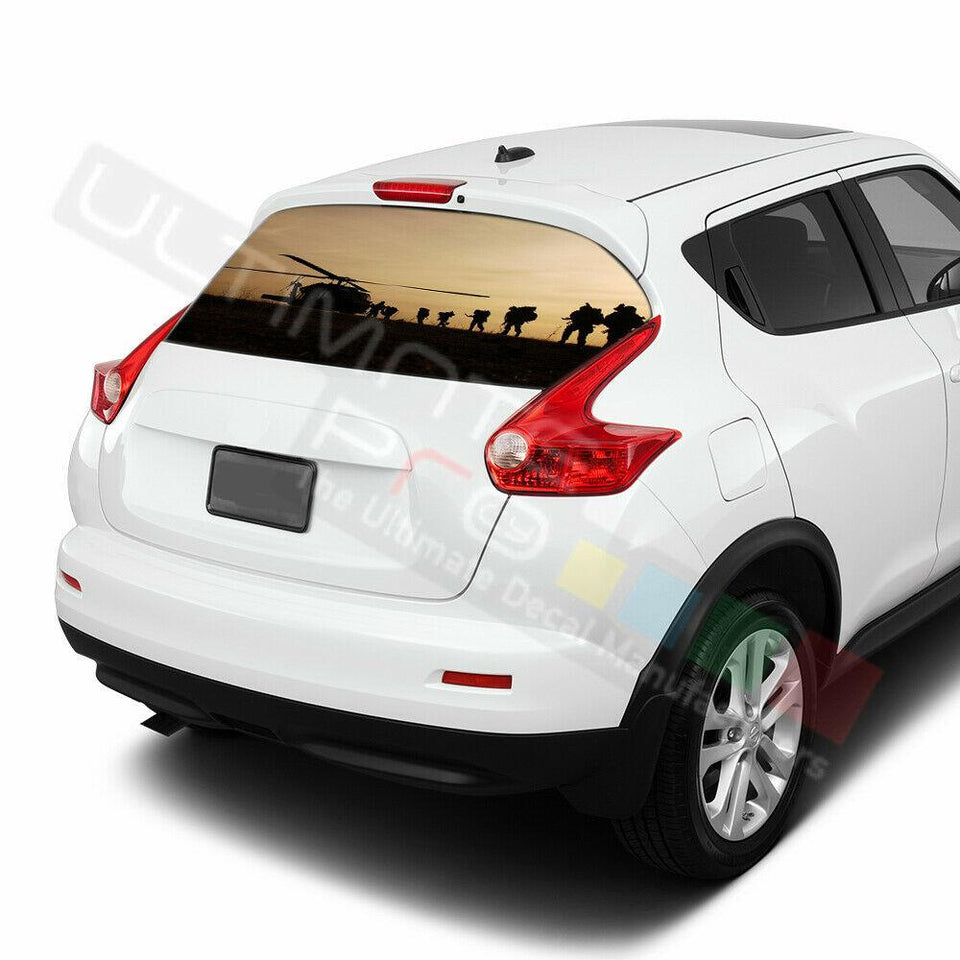 Camo Hunting Designs Decals Window See Thru Stickers Perforated for Nissan Juke