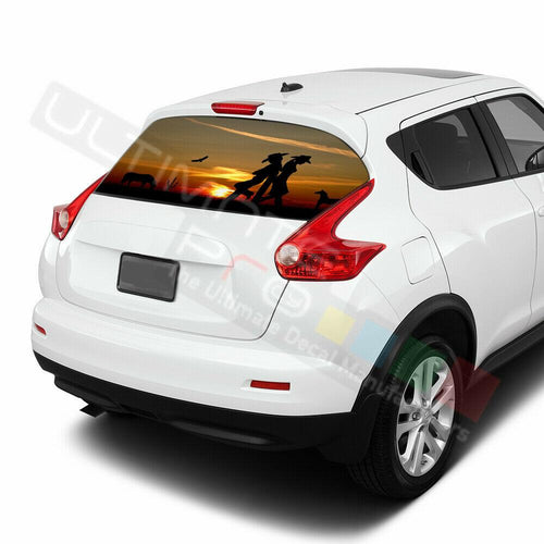 Camo Hunting Designs Decals Window See Thru Stickers Perforated for Nissan Juke