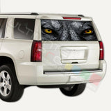 Camo hunting designs Rear Window CThru Stickers Perforated for Chevrolet Tahoe