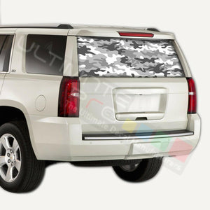 Camo hunting designs Rear Window CThru Stickers Perforated for Chevrolet Tahoe