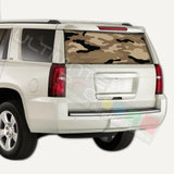 Camo hunting designs Rear Window CThru Stickers Perforated for Chevrolet Tahoe