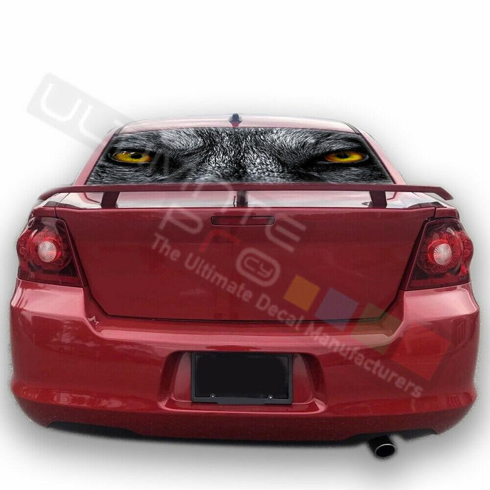 Camo hunting designs Rear Window CThru Stickers Perforated for Dodge Avenger