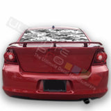 Camo hunting designs Rear Window CThru Stickers Perforated for Dodge Avenger